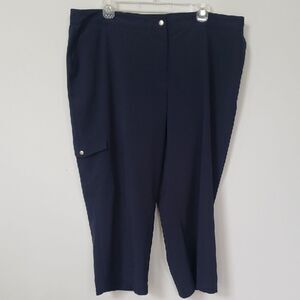 Chico's Zenergy Pant Womens 3 (16) Cargo Cropped Nylon Capri Travel Sporty Comfy